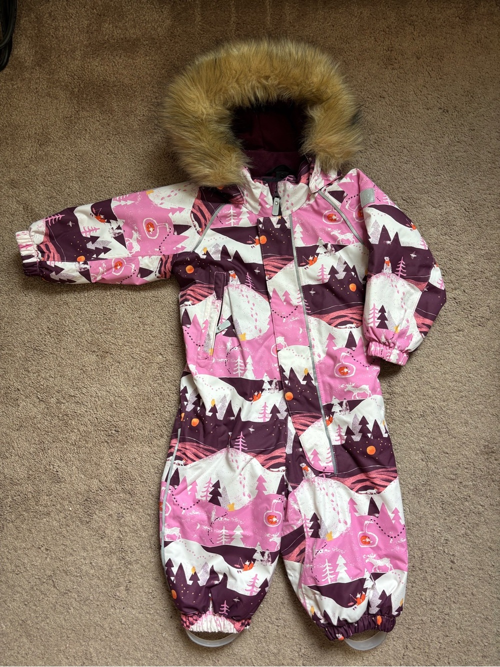 Reima toddler girl waterproof snowsuit size 12-18 month ( runs big)